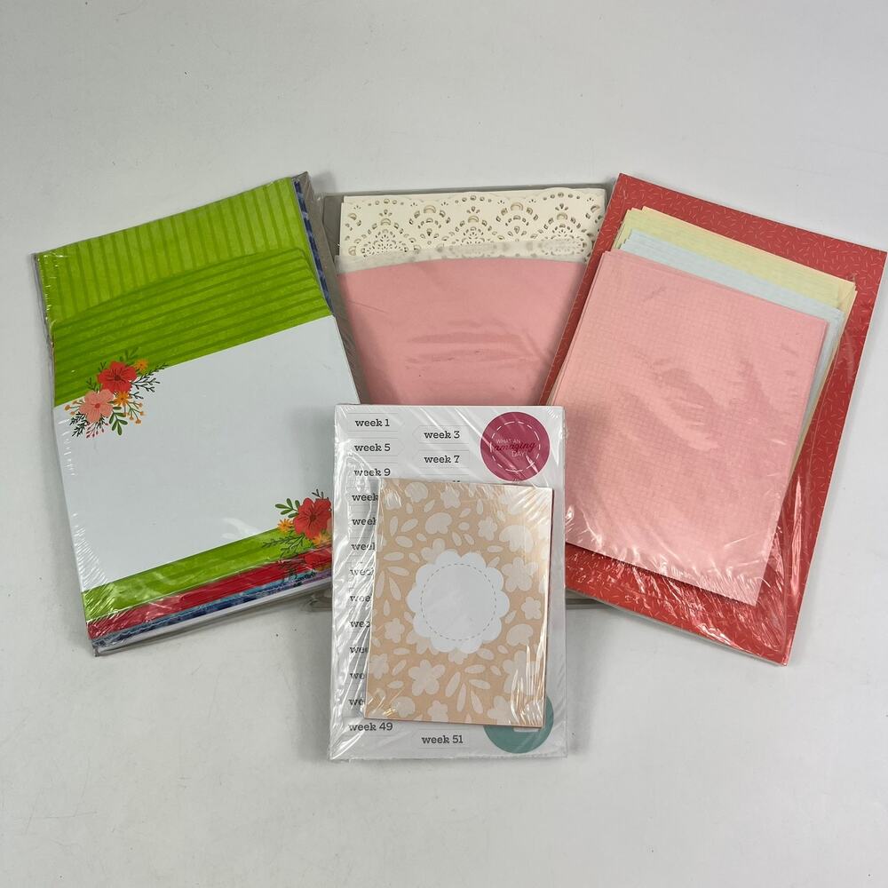 Stampin Up Tea Boutique Tutti Frutti Lace What A Year Cards Envelopes Pack Lot